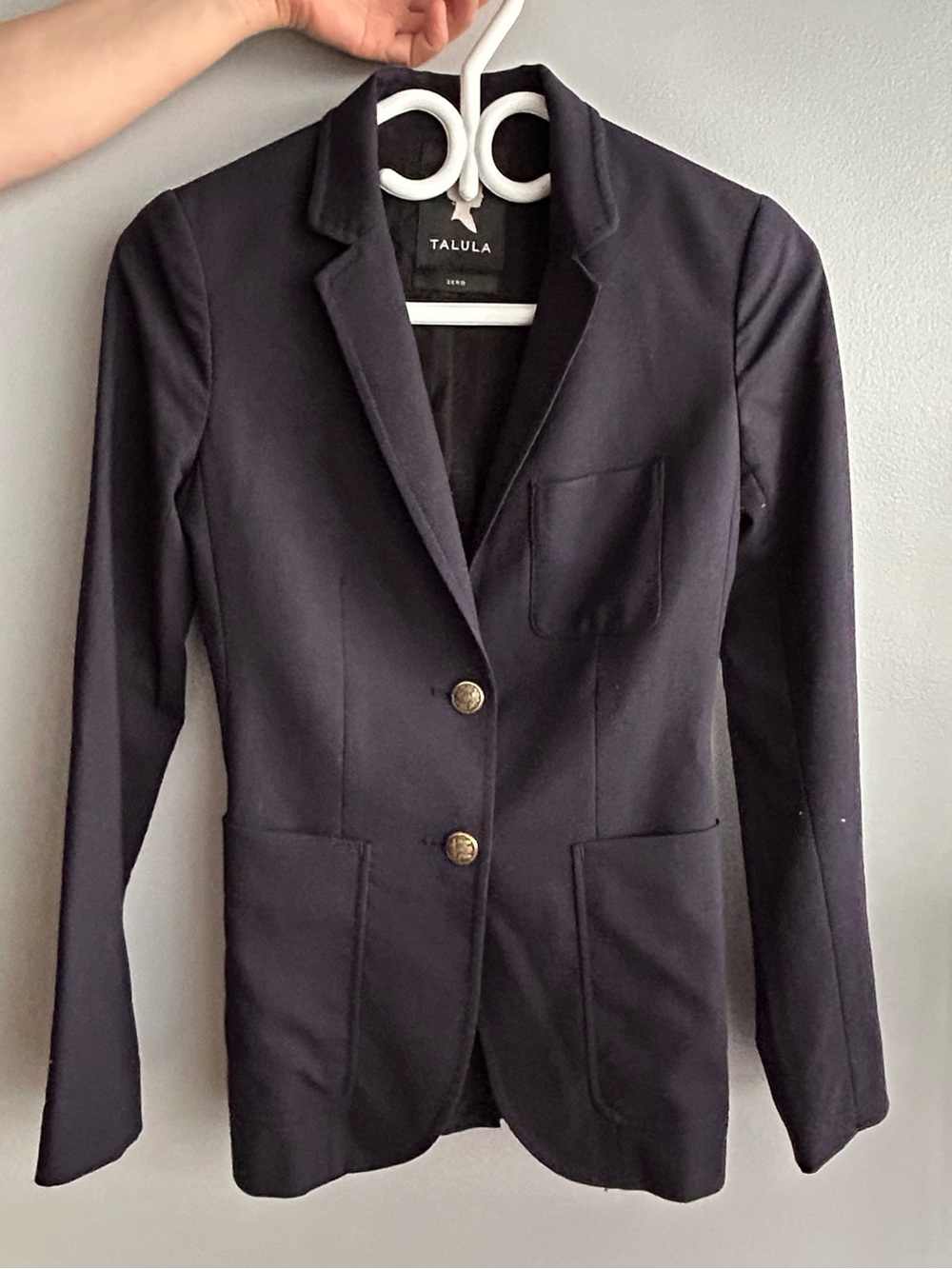 Talula Dark Navy Tailored Blazer Jacket